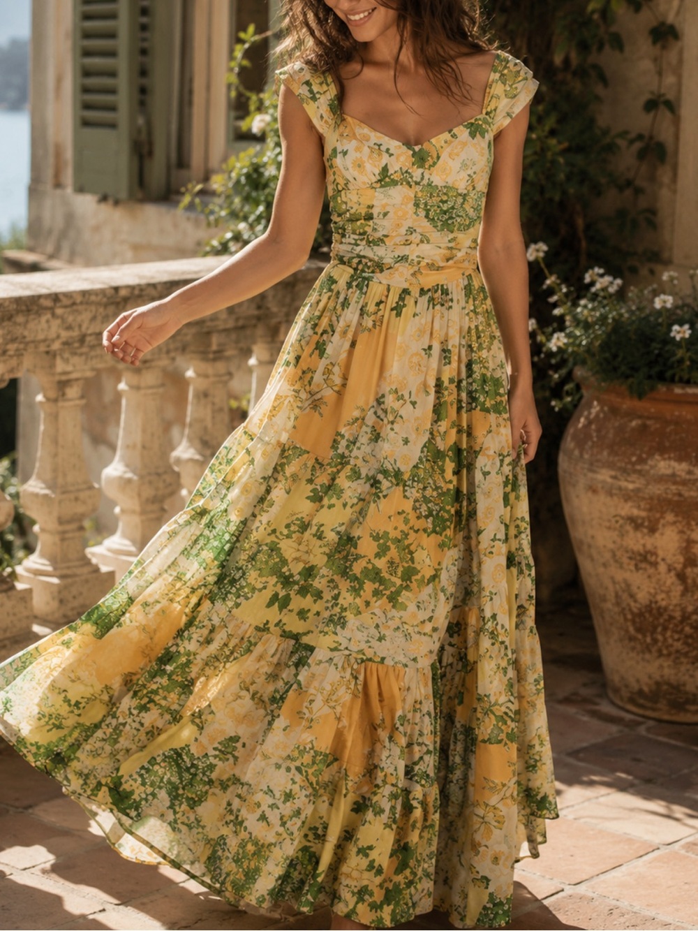 Free People Sasha Dress Floral Mesh Small Lemon Yellow OB2441445